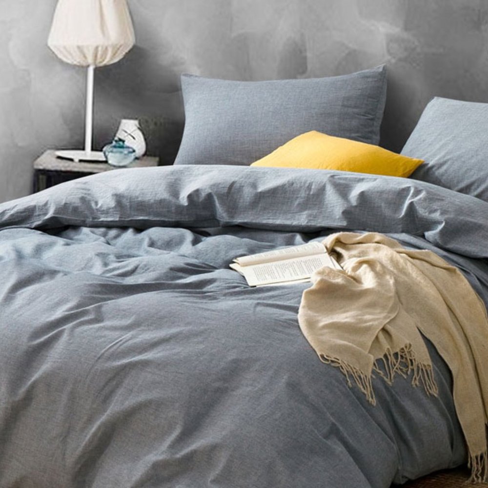 New Queen Duvet Denim light blue 100% cotton
